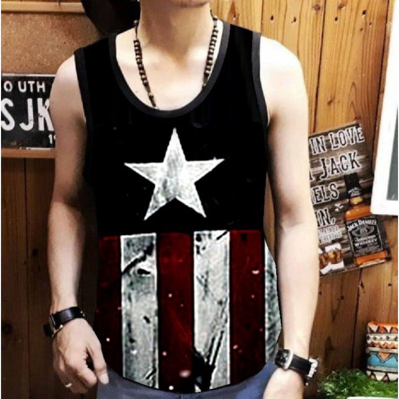 NEL -FASHION SINGLET KAOS PRIA/KAOS DISTRO/T-SHIRT PRIA SINGLET BINTANG HERO