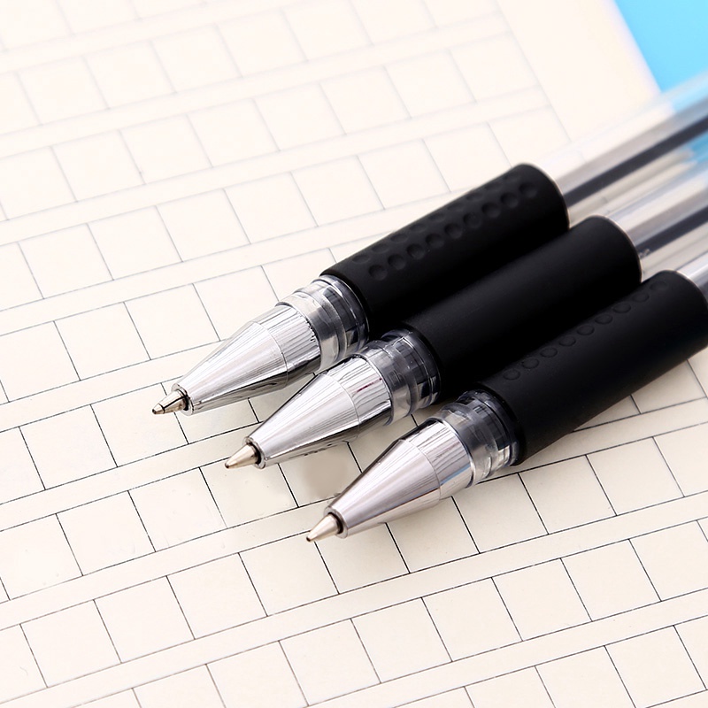 5pcs / set Pulpen Gel Karbon Netral 0.5 Warna Merah / Biru / Hitam Untuk Sekolah / Kantor