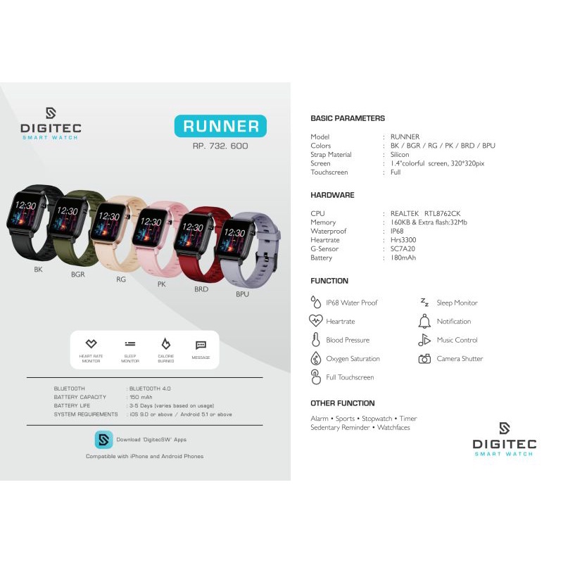smartwatch original Digitec Runner Original