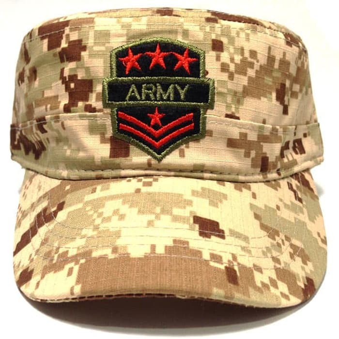 New Arrival TOPI ARMY ACUPAT COKELAT LORENG TACTICAL MILITARY HAT CAP OUTDOOR Low Price!