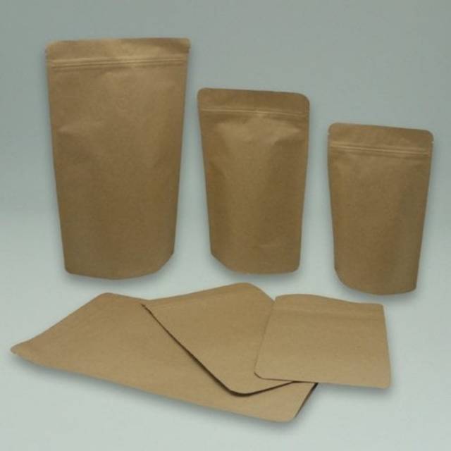 

Stand Up Pouch Paper Kraft ukuran 14x23cm