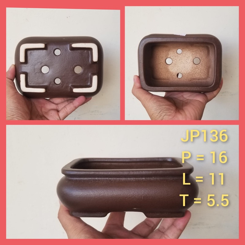 Pot keramik Persegi Panjang JP136