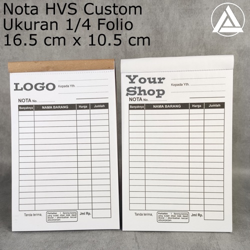 Jual Nota Custom 1 4 Folio 1 Ply Bahan Hvs Murah Nota Olshop Dagang Usaha Nota Kecil A6 Shopee Indonesia