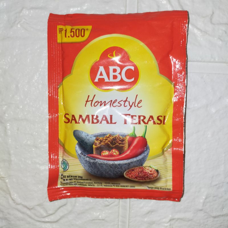 

ABC SAMBAL TERASI SACHET HOMESTYLE 20g Warung Online