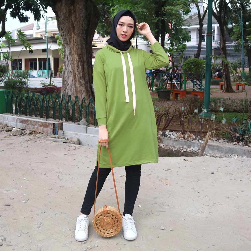 Tunik Hoddie Babyterry Premium Tebal Good Quality 2254