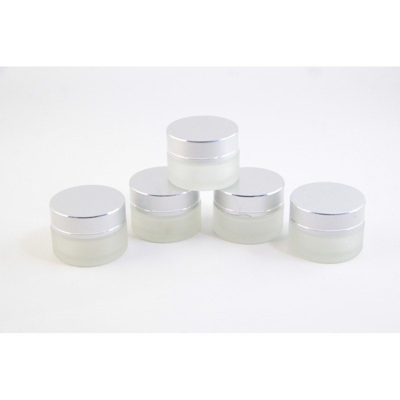 POT SHARE IN JAR KACA 20 GR POT BENING/DOFF - TUTUP SILVER/GOLD ADA INNER LID - POT MEWAH MINIMALIS