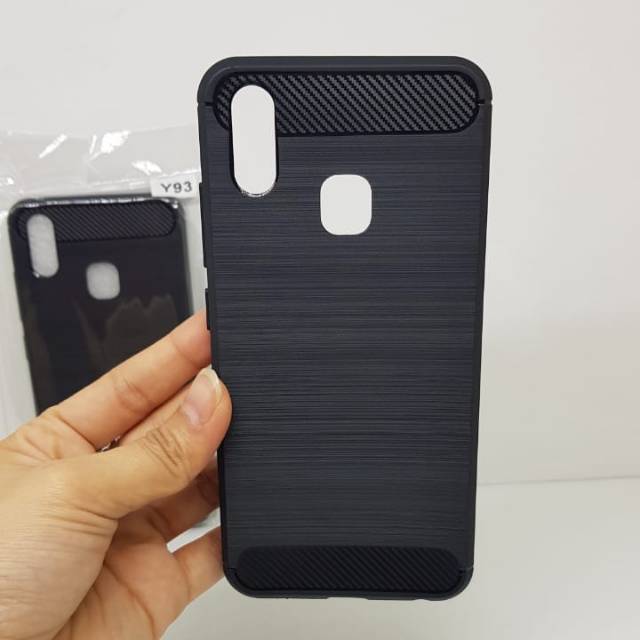 Slim Fit Carbon Vivo Y95 6.2&quot; Soft Case Carbon Vivo Y91 Soft Case Vivo Y93 FINGERPRINT ANTI MELAR