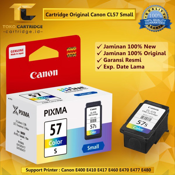 Cartridge Tinta Original Canon Small CL57S CL-57S CL 57 Small Color