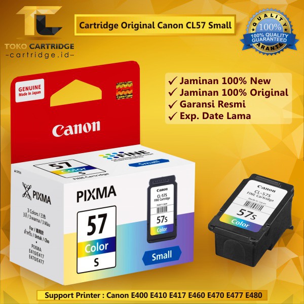 Tinta Canon CL57s CL-57s CL 57 Small Original Cartridge 57s E400 E460