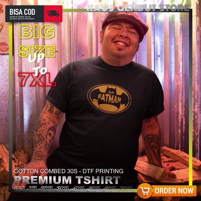 Kaos Pria Jumbo Tshirt Big Size Xxl 7Xl Nexcolony Nex Carlos Fatman