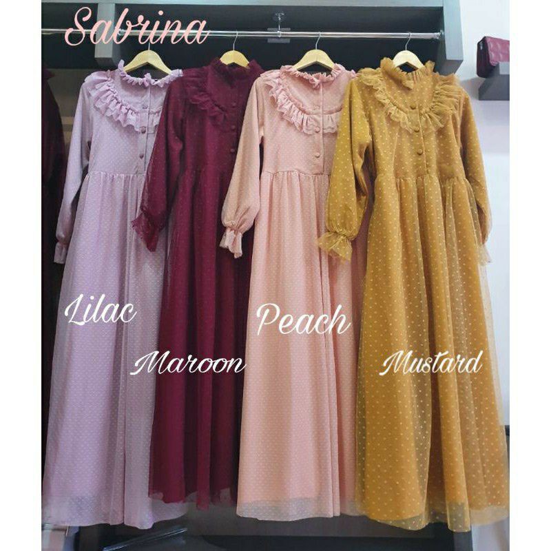 Drees Gamis Tille Sabrina Ori / Tile dot Mewah dan Adem