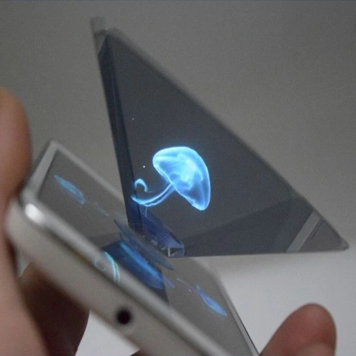 Hot Sale/Proyektor Hp Hologram 3D Handphone Tipe Pyramid Phone Tablet Pajangan Etalase Handphone