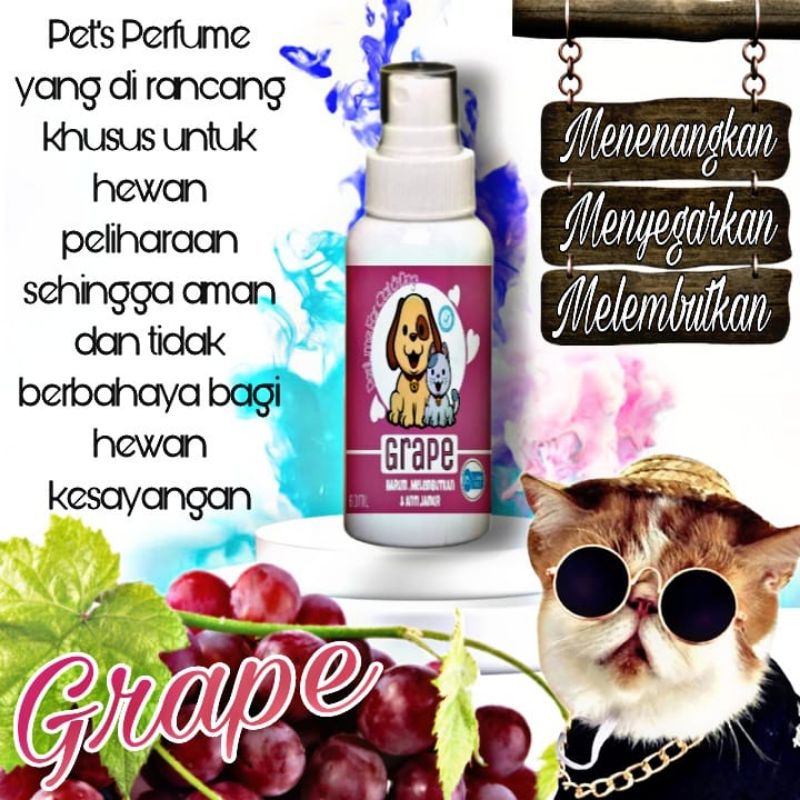 Parfum Kucing Anjing Kelinci 60ml Wangi Murah / Cat Perfume / Dog Perfume / Parfum Hewan Murah / Parfum Kucing Anjing