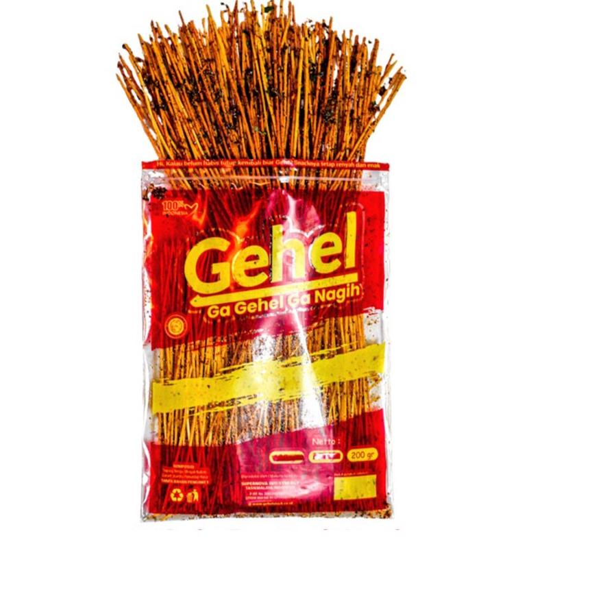 

6.6 sale Gehel Snack Mie Lidi Terenak Lezat Asin Gurih Extra Pedas Jeruk Isi 200gr