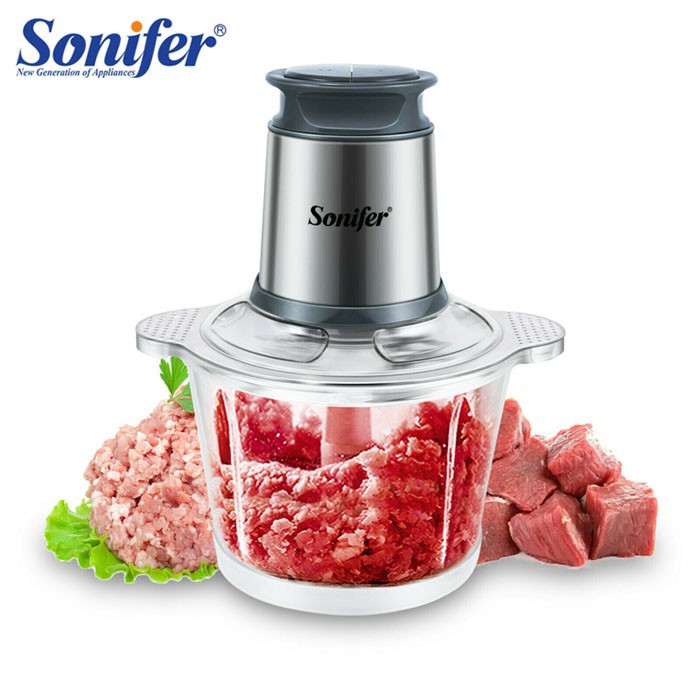 Sonifer SF-8057 Alat Gilingan Daging Food Chopper Wadah Kaca