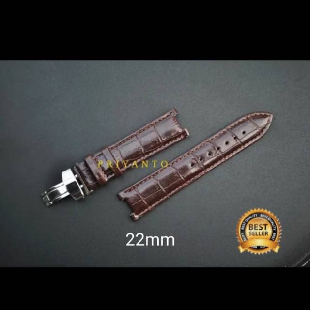 Tali Jam Tangan Kulit 22mm Leathers Strap Tali Jam Tangan GC Guess Model Butterflay 22mm