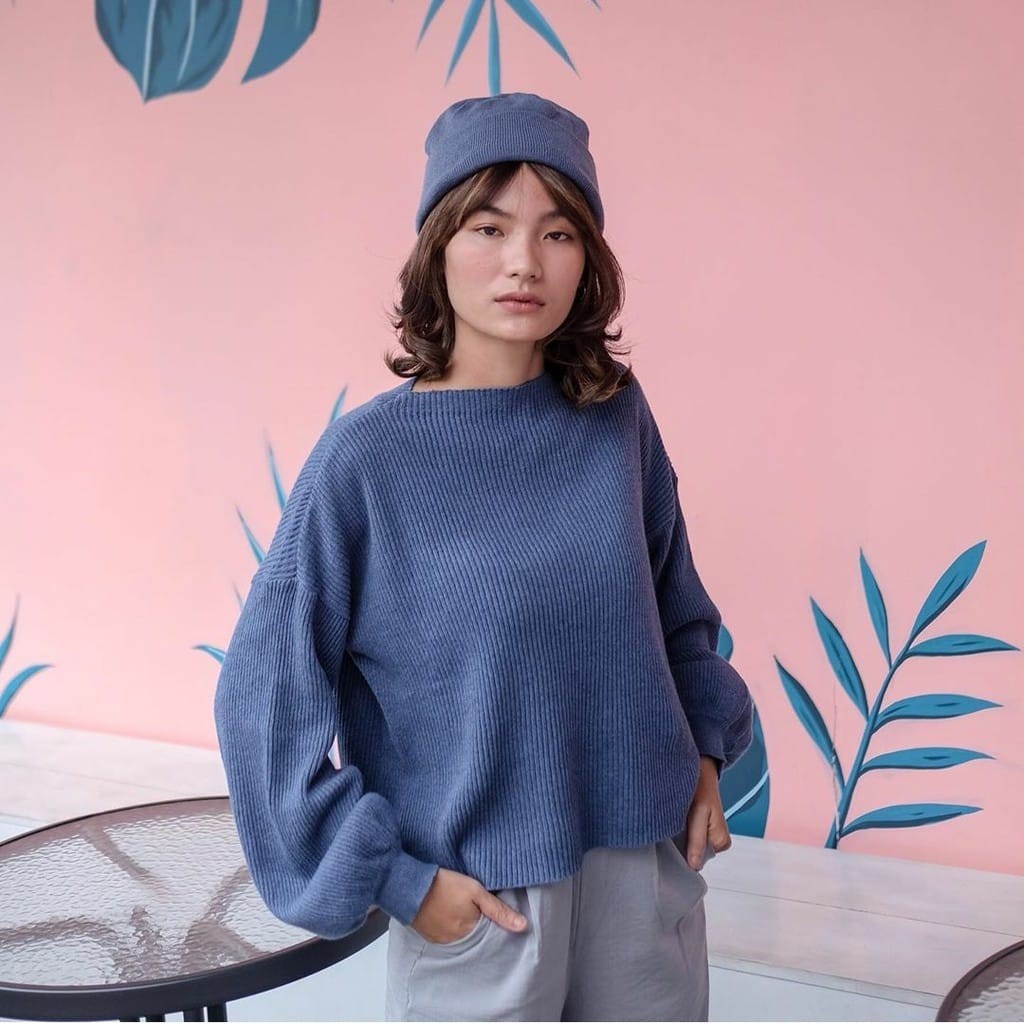 P&amp;F - FASHION -Raha Top RIB | Atasan Sweather Wanita Knit Rib