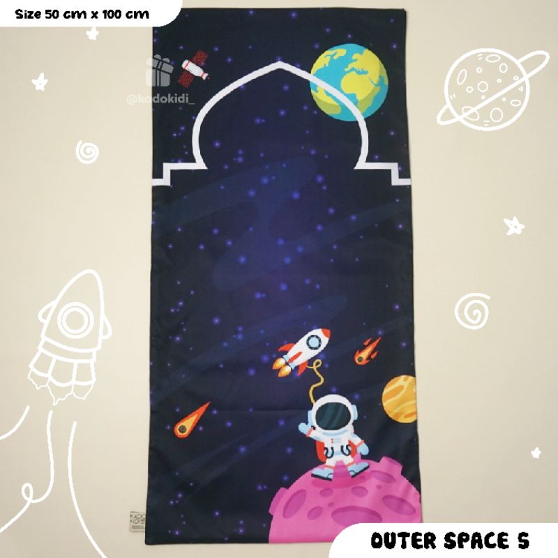 KADOKIDI Sajadah Travel Anak & Dewasa FREE NAMA & POUCH | Outerspace Series-Outerspace 5