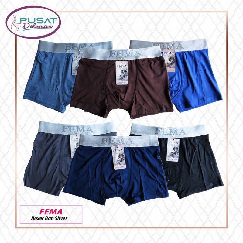 Grosir 1 lusin boxer lupo segiempat pria dewasa bahan katun | celana dalam pria boxer termurah