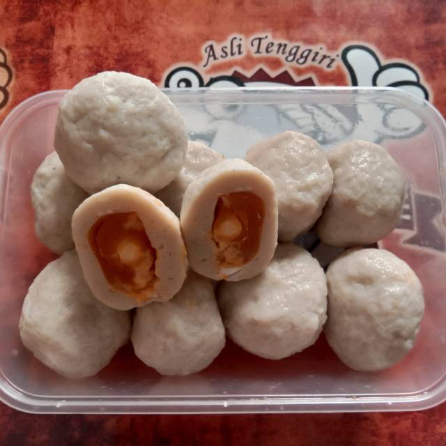 

Bakso ikan telor asin Rp. 8.000/pcs