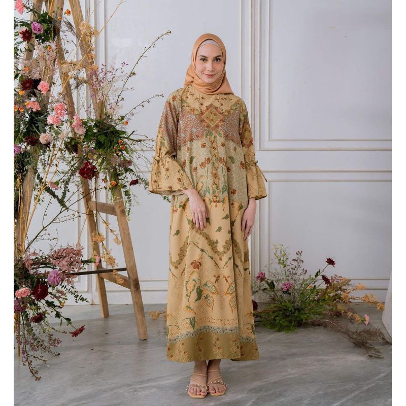 MAHARANI DRESS BROWN SIZE S BY GEULIS ID GEULIS.ID