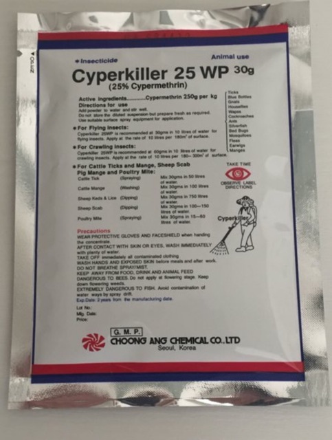 Cyperkiller 25 wp obat hama kutu serangga