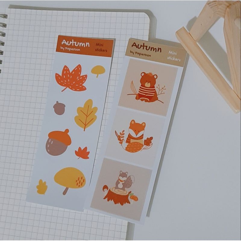 

Paperoon stickersheet | autumn elemental mini sticker