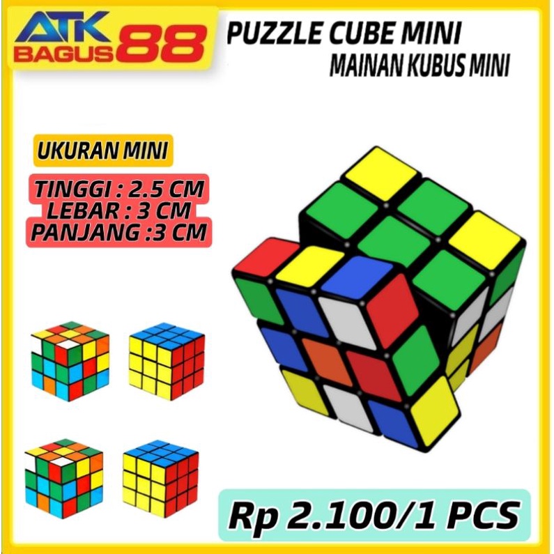 1 pcs mainan rubik kecil 3x3/puzzle cube mini/rubik mini