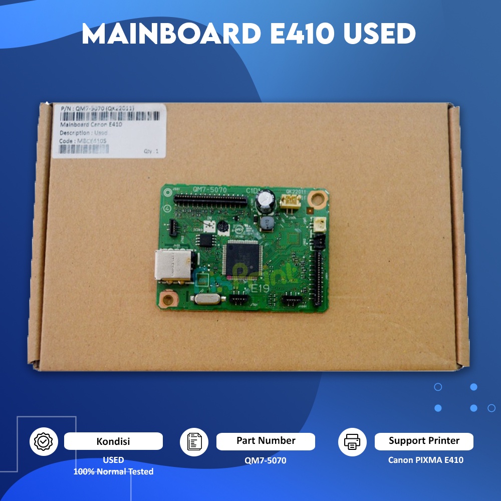 Board Printer Canon E410, Mainboard E410, Motherboard Canon E410 Used