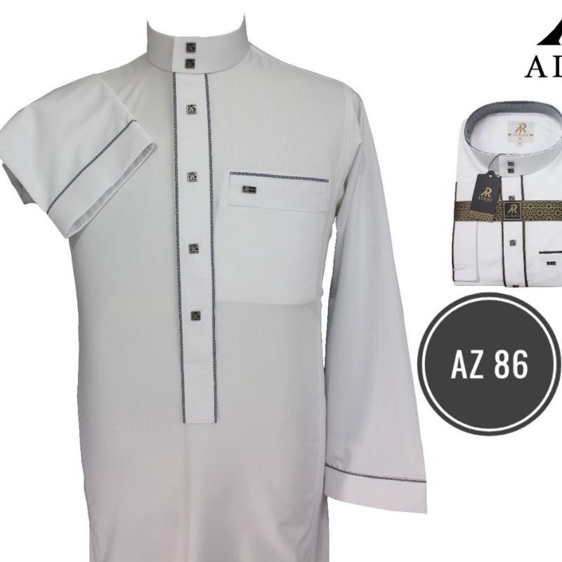 JUBAH ALRAZ LENGAN PANJANG, GAMIS PRIA AL RAZ NON MANSET