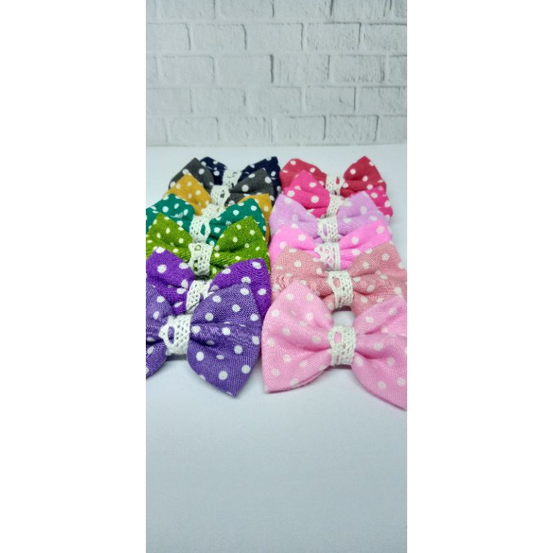 Bros jilbab handmade pita motif polkadot kecil