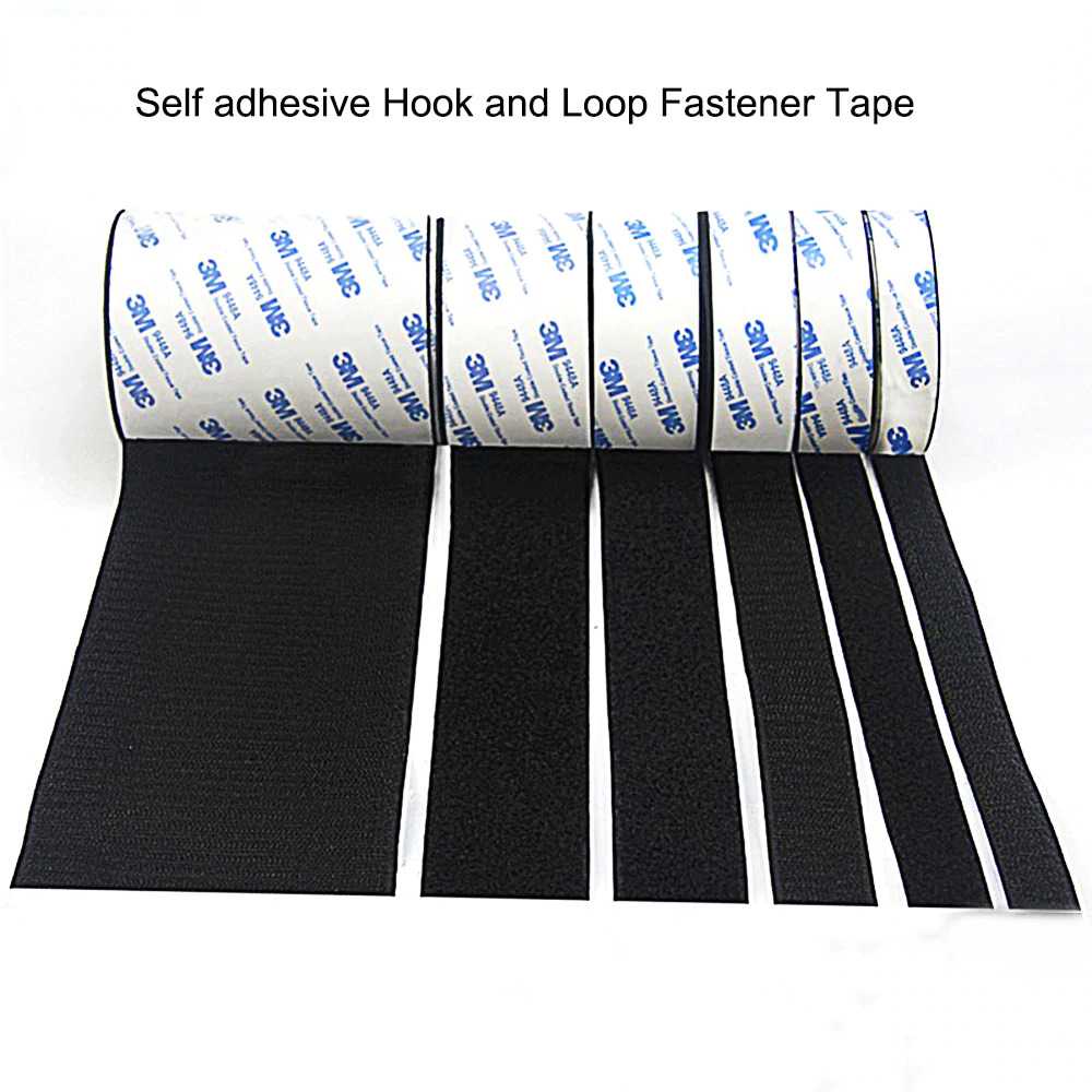 Lakban Velcro Hook and Loop Double Tape Adhesive Perekat Serbaguna Magic 1 Meter - COD