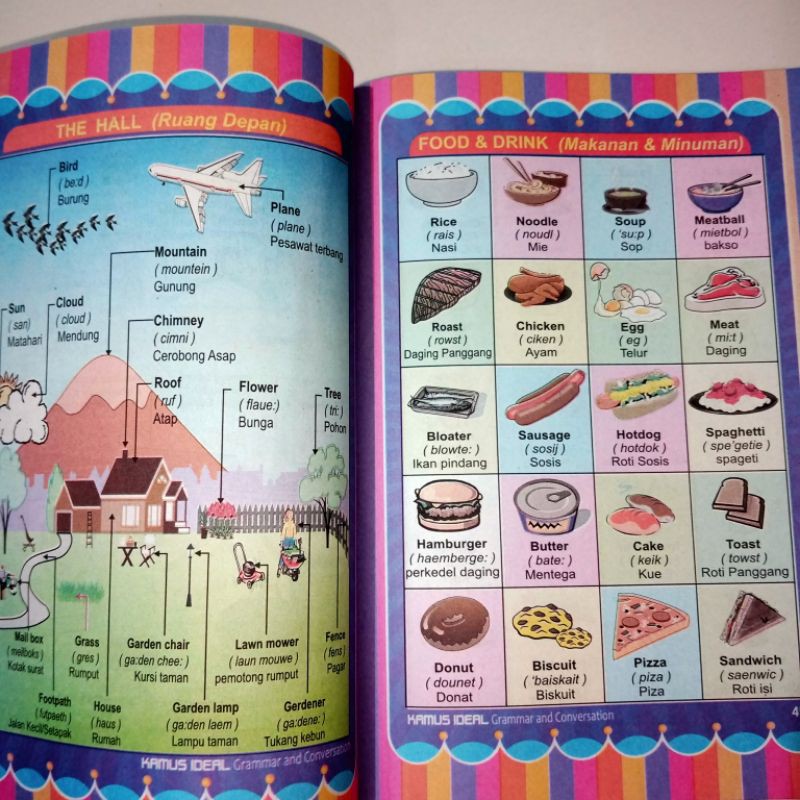 buku kamus ideal bergambar 128 halaman(15×25cm)