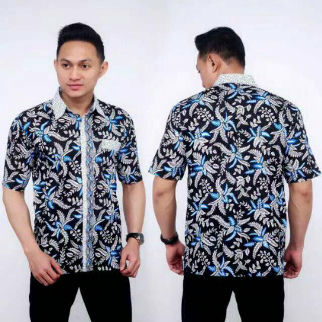 Batik Pria Blarak Biru