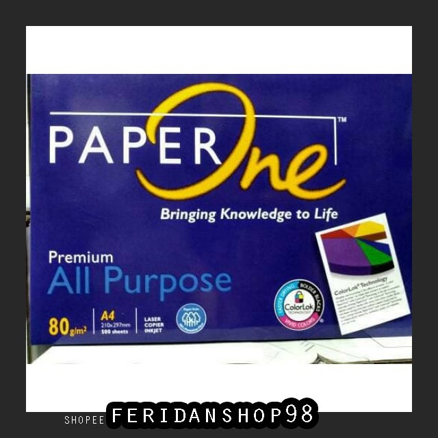 

FS1053 KERTAS PRINT & FOTOCOPY KERTAS PAPER ONE ATK A4 BY FERIDANSHOP98