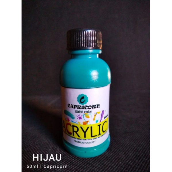 

Cat Akrilik/ Cat Textile/ Cat Acrylic/ Cat Lukis Capricorn/ Cat Satuan 50ml (HIJAU)