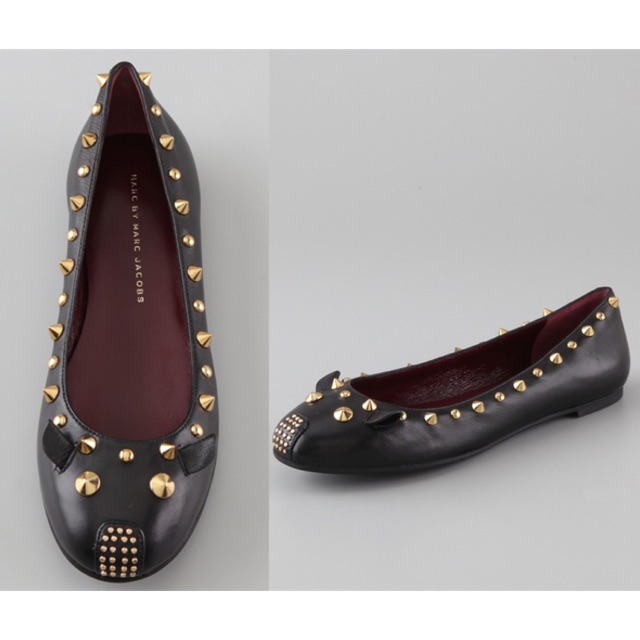 Authentic Marc by Marc Jacobs Studded Mouse Ballet Flats