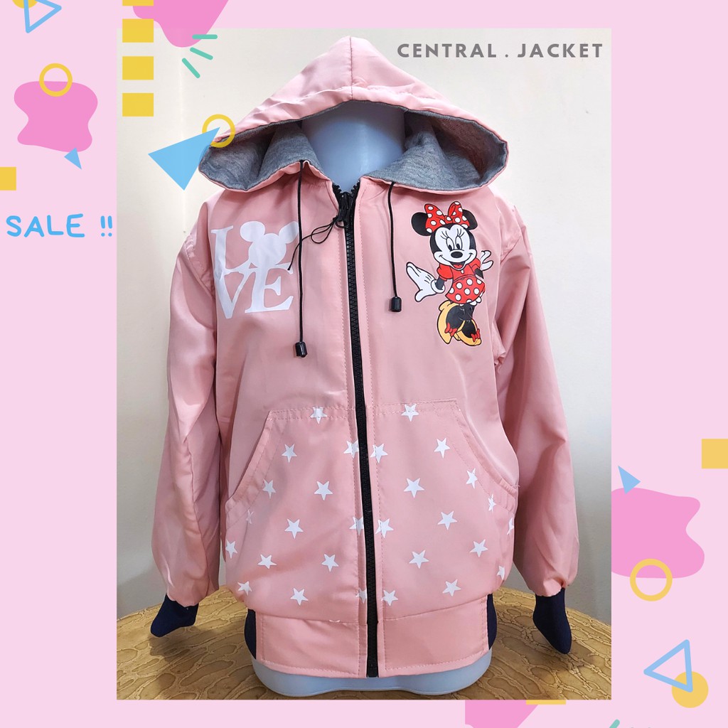 Jaket Anak Perempuan Tebal Karakter Mickey - Jaket Anak Musim Dingin