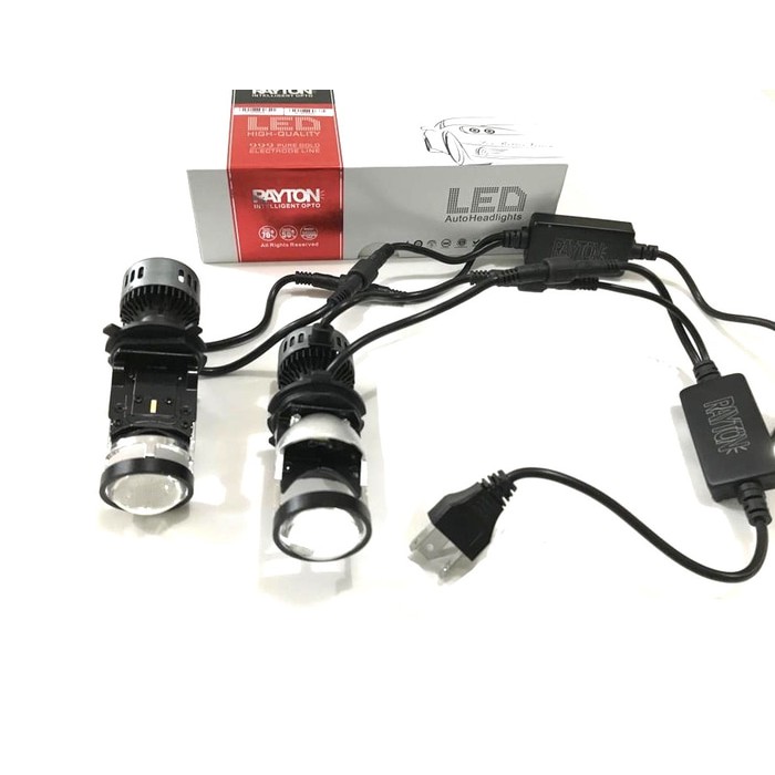 Lampu Mobil H4 Mini Projector Led RTD A86 High Lumens 2 Pcs Original