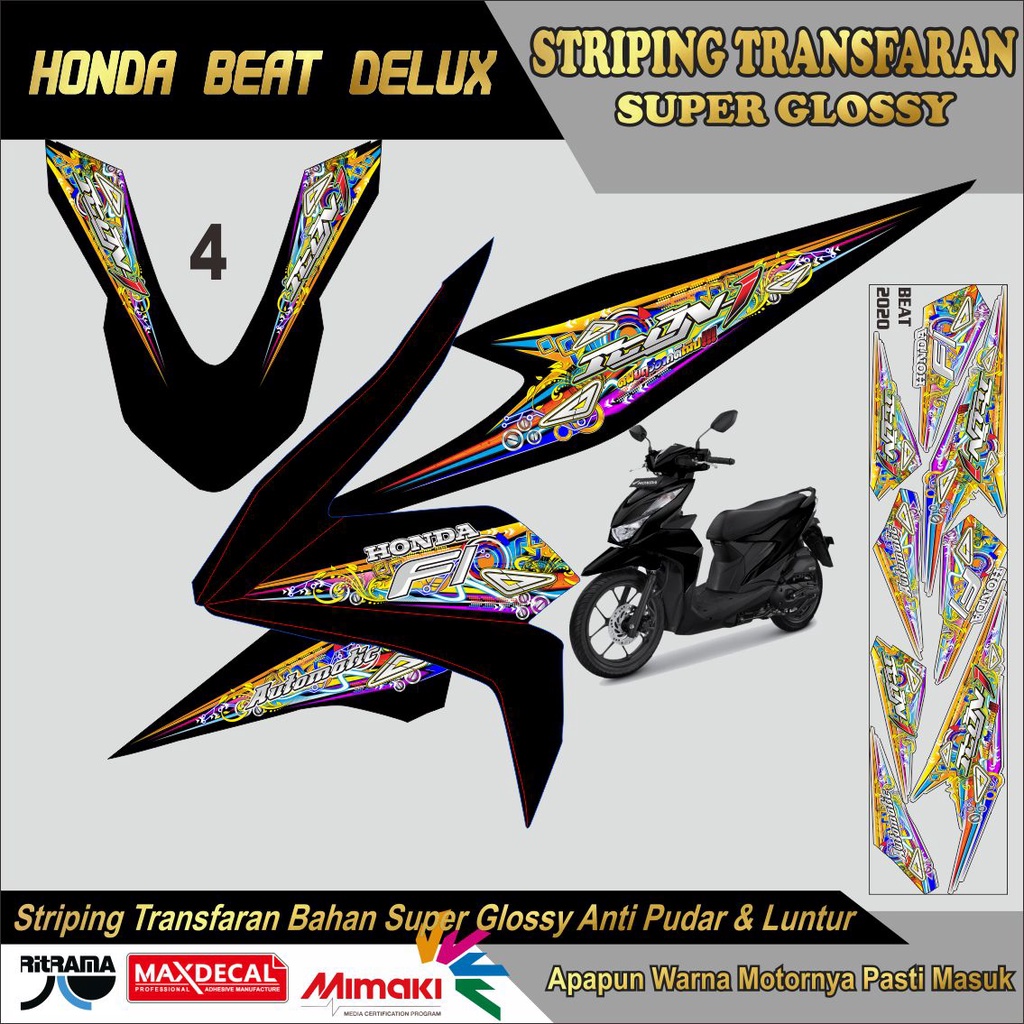 STRIPING TRANSPRAN UV GLOSY BEAT DELUK LIS BODI TRANSPARAN UV GLOSY BEAT DELUK