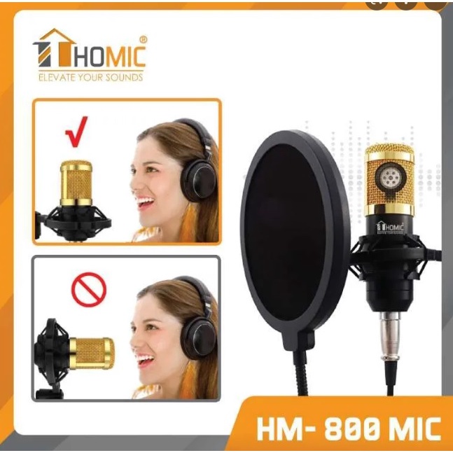 Mic Podcast / Mic Ricording Homic HM 800 (KHUSUS OJEK ONLINE)