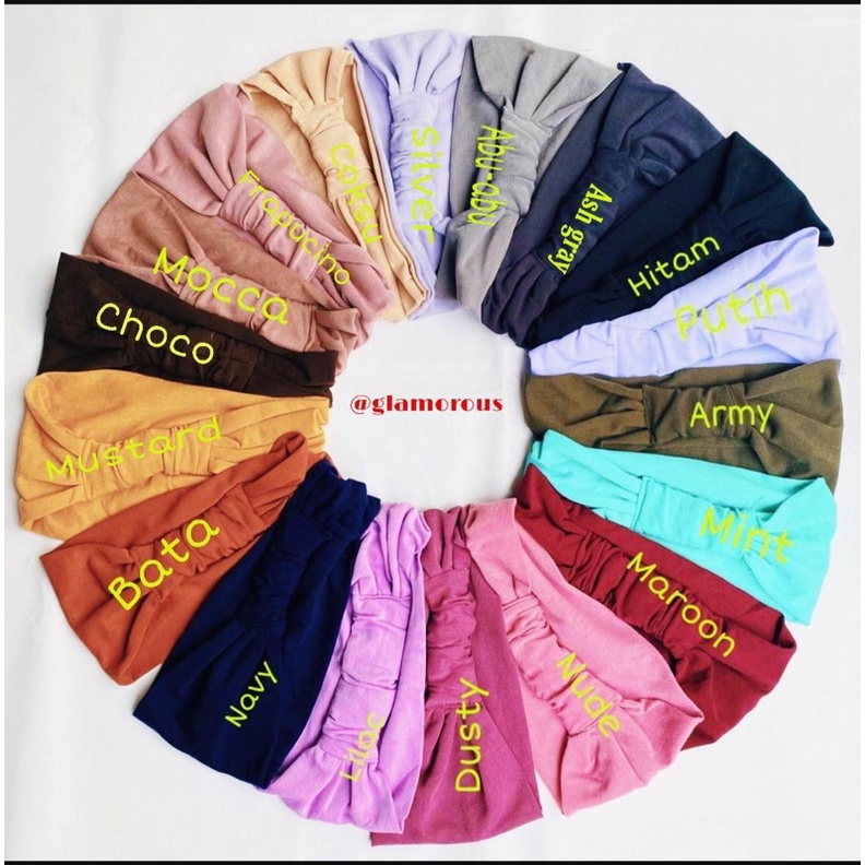 Ciput Bandana hijab Premium bahan Kaos adem model pita daleman kerudung