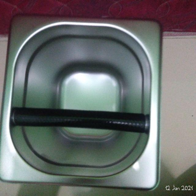 Box Wadah Kopi Espresso Knock Box Container Barista Onetwocups- Kb1 Silver