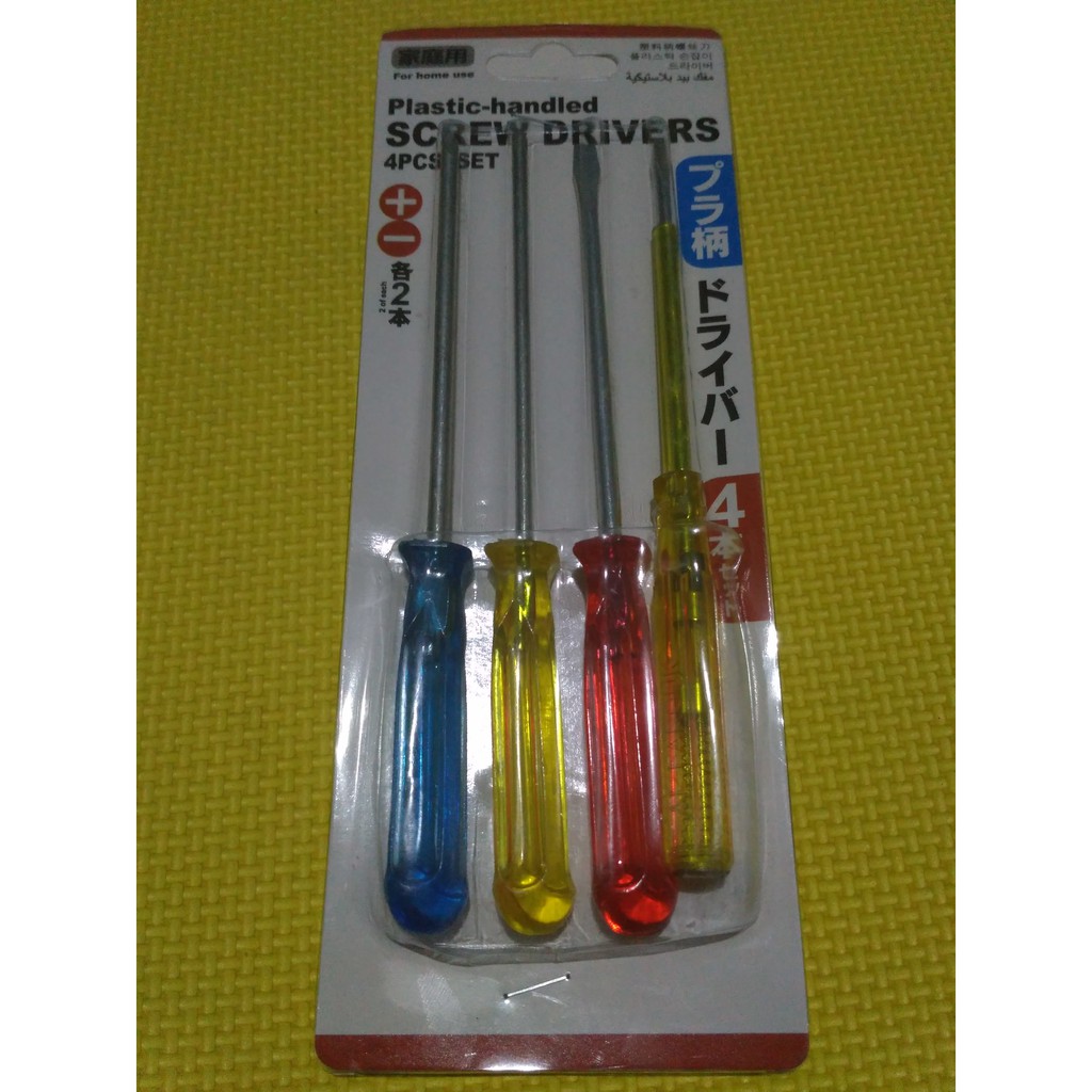 Obeng Set Min Plus (-)(+) Tespen 4pcs