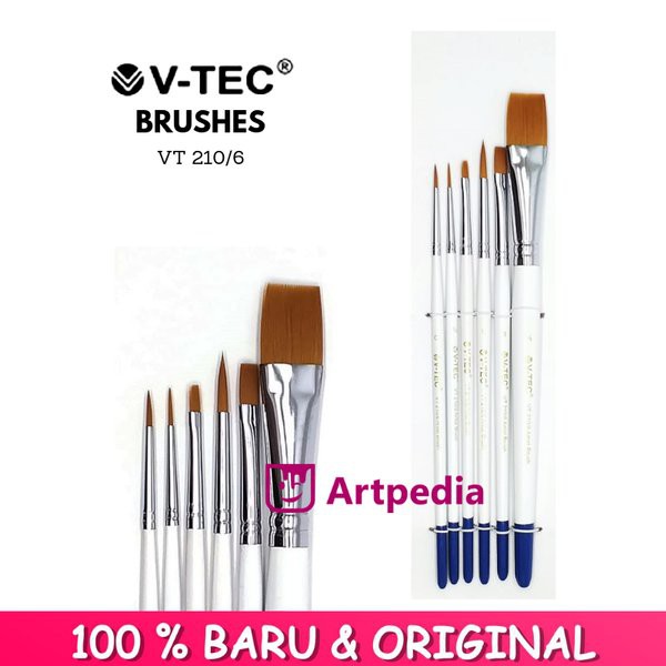 

Murah V-Tec Brush VT-210 Set 6 - Kuas Lukis Set 6 - Kuas V-Tec Spesial