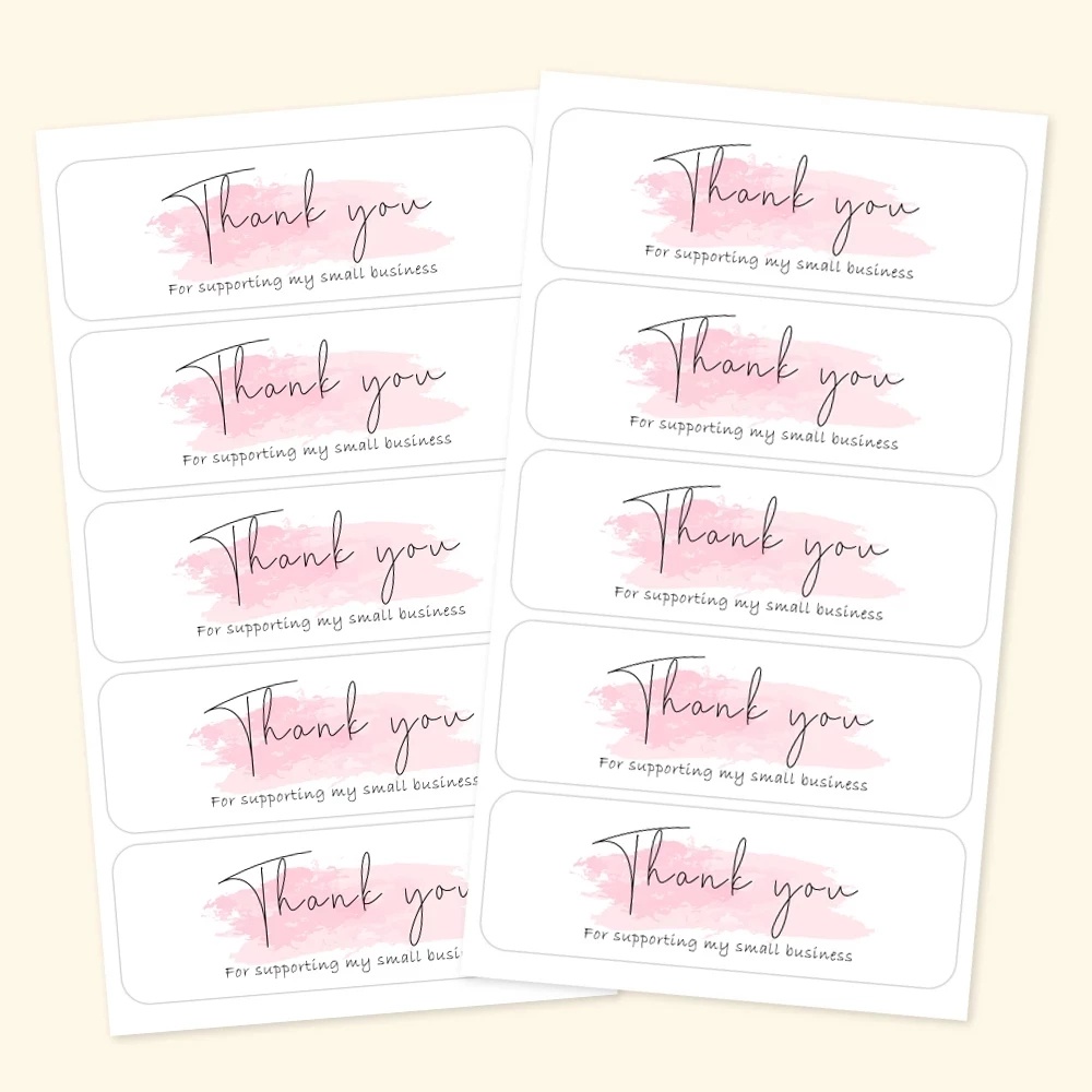 120pcs / Roll Stiker Label Segel Tulisan Thank You For Your Order Warna Pink Untuk Dekorasi Kemasan Hadiah