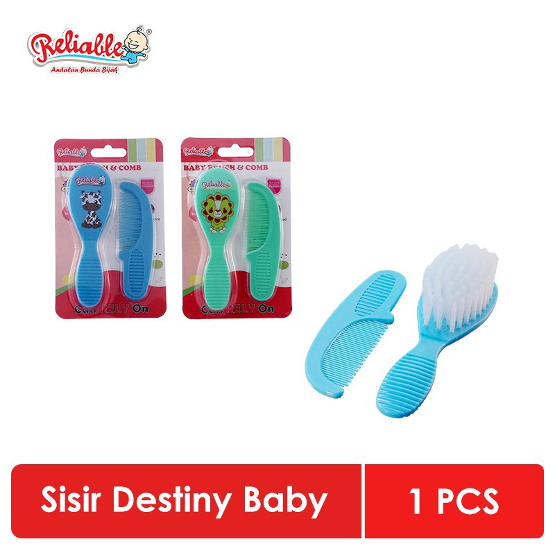 Sisir 2 in 1 Reliable Destiny Bulu nylon Bayi