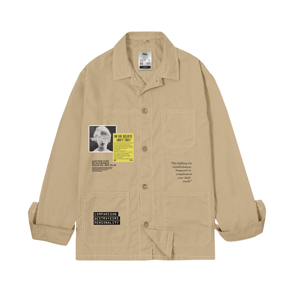 WB45HD FLICWORLD - AMBER OVERSHIRT JACKET BEIGE