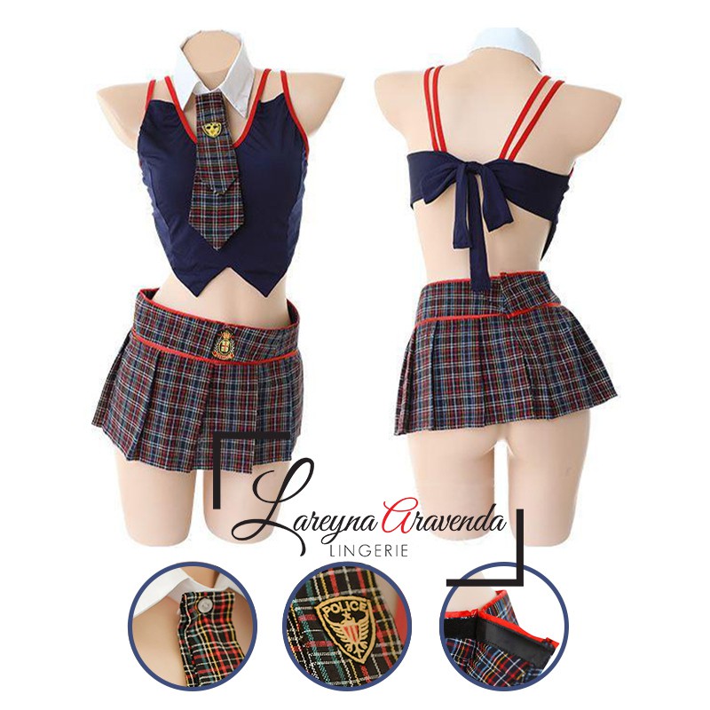 Set Lingerie Seksi Model Cosplay British College LG244