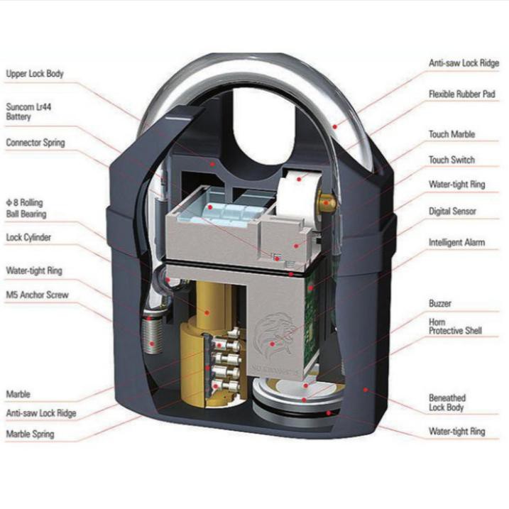 Gembok Alarm Suara Ring Panjang / Gembok Motor Anti Curi